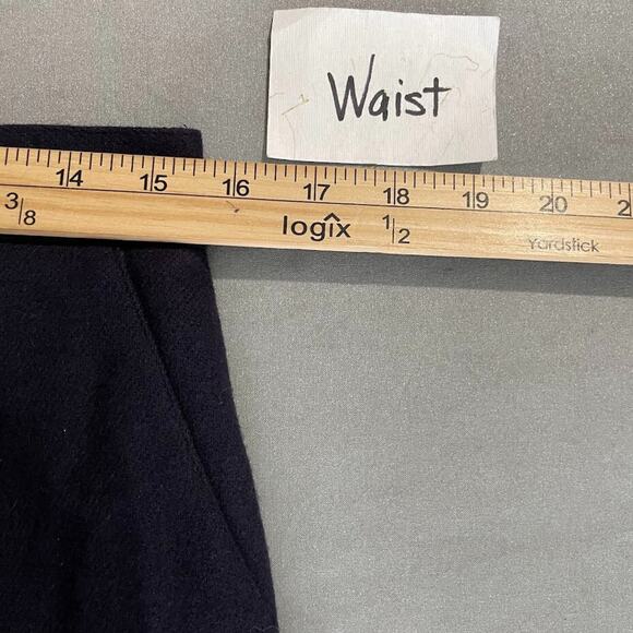 Vintage Sag Harbor Size 14 Dark Navy Blue Wool Skirt Academia Schoolgirl Career - Picture 9 of 12